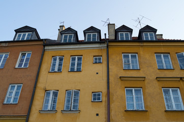 Old buildings in Old Town, Warsaw, Poland