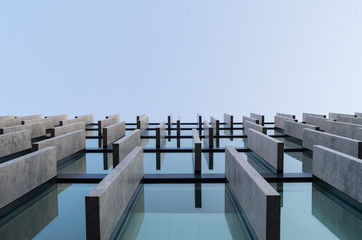 Fototapeta premium Modern architecture detail, windows, glass walls