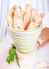 sweet biscotti in a cup