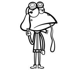 cartoon frog pilot