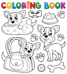Coloring book dog theme 8