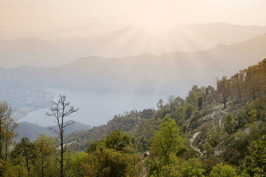 Beautiful mountain landscape in Nepal