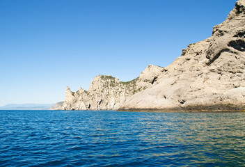 Fototapeta na wymiar Landscape with sea and mountains