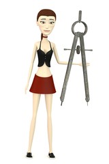 3d render of cartoon character with trammel