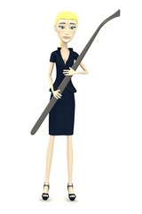 3d render of cartoon character with tweezer