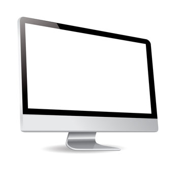 computer silde display white background