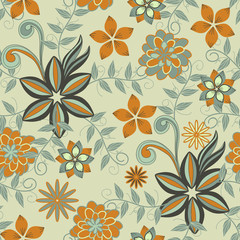 vector seamless flower background for your design