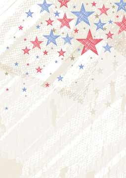 grunge usa background with stars, vector