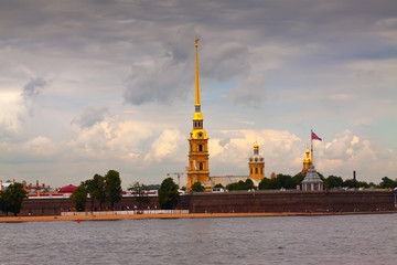 Fototapeta premium Peter and Paul Fortress in summer day