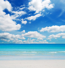 clouds and white sand