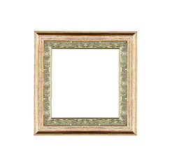 Empty wooden vintage frame