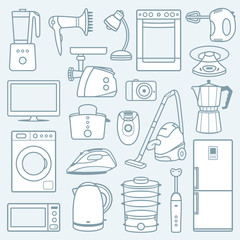 Home appliances a background