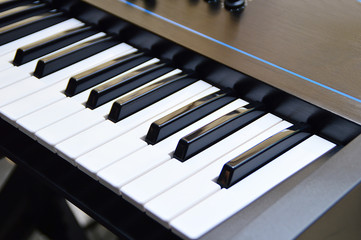 keys of a music keyboard or piano