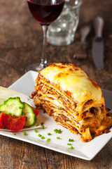 frische italienische Lasagne
