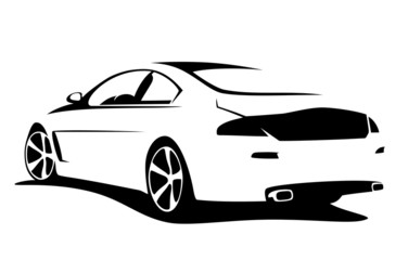 Obraz na płótnie Canvas tuning car silhouette