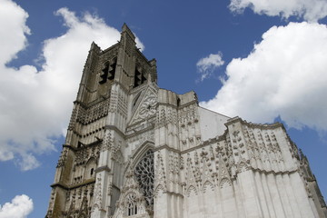 Fototapeta na wymiar Cathédrale Saint Etienne à Auxerre, Bourgogne
