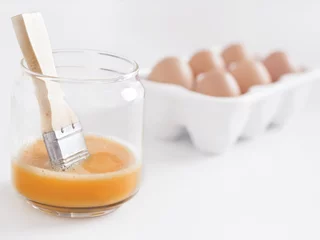 Keuken spatwand met foto egg wash © fkruger