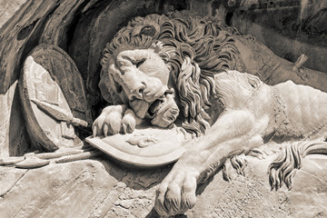 Dying lion monument in Lucerne