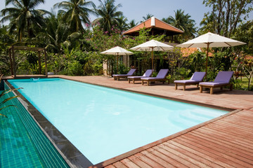 Pool and relaxing in the beautiful resort