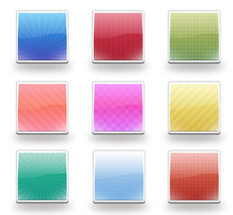 Square Blank Buttons with Pattern