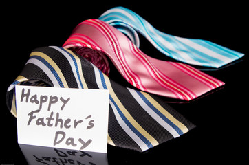Happy Fathers Day tag with neckties