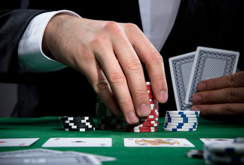 Fototapeta na wymiar Poker player