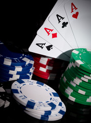 Obraz premium Poker cards close-up