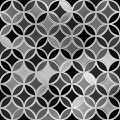 Fototapeta premium Metallic tiles. Seamless background.