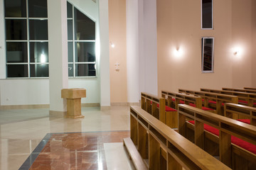 Modern church interior