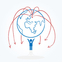 ビジネスマン　地球