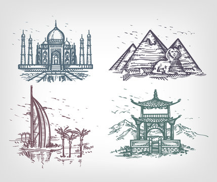 The countries of the world. Author's illustration in vector