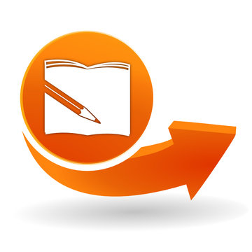 scolaire sur bouton web orange