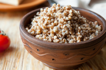 buckwheat in a ceramic bowl