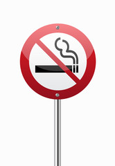 No smoking area traffic sign