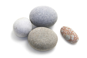 Fototapeta na wymiar sea stones on a white background