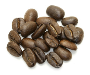 coffee beans on white background