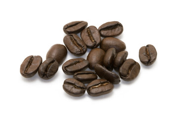 coffee beans on white background