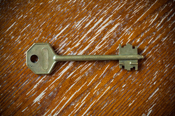 The key is on the board, vintage style.