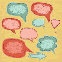 stitched with thread