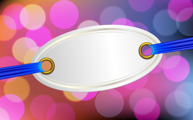 the label on the ribbons background