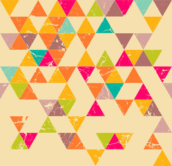 Driehoeken grunge naadloos patroon