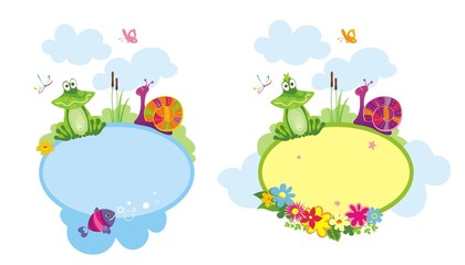 Baby frame. Vector illustration.