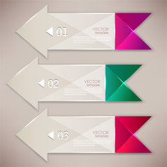 Fototapeta premium Colorful bookmarks and arrows for text