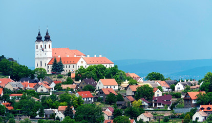 View to the benedictine abbey in Tihany, Hungary - 52686803