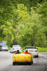 Yellow vintage car