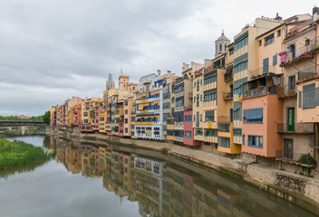 Historical jewish quarter in Girona, spain, catalonia