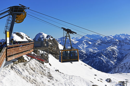 Nebelhornbahn. Allg&auml;u, Oberstdorf, Gipelstation H&ouml;fatsblick
