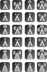 Radio tower or wireless tower icon