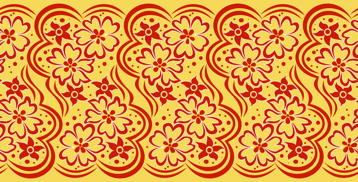 Abstract floral border