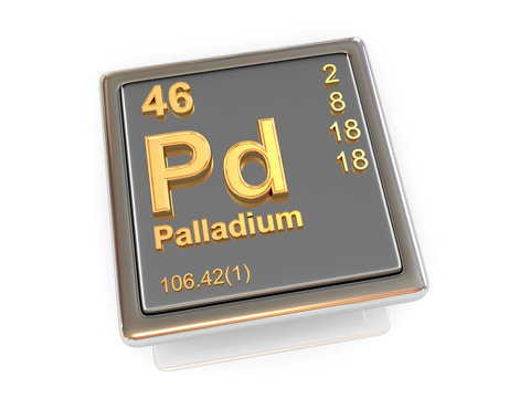 Palladium. Chemical element.